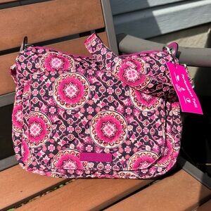 NWT- Vera Bradley Raspberry Medallion Mini Carson Crossbody in Performance Twill